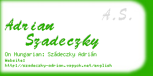adrian szadeczky business card