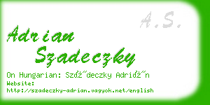 adrian szadeczky business card